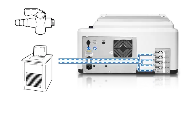 高能混合型球磨仪 MM 500 control: 2.用液体热流体冷却或加热 